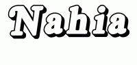 Dessin a colorier du prenom Nahia