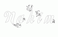 Dessin a colorier du prenom Nahim