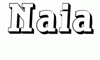 Dessin a colorier du prenom Naia