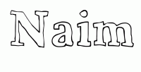 Dessin a colorier du prenom Naim