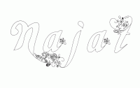 Dessin a colorier du prenom Najat