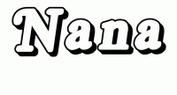Dessin a colorier du prenom Nana