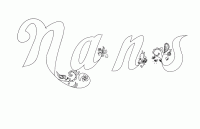 Dessin a colorier du prenom Nans