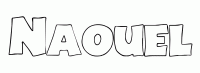 Dessin a colorier du prenom Naouel