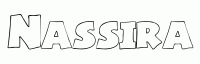 Dessin a colorier du prenom Nassira