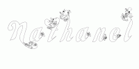 Dessin a colorier du prenom Nathanel