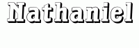 Dessin a colorier du prenom Nathaniel