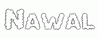 Dessin a colorier du prenom Nawal