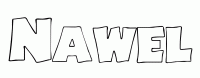 Dessin a colorier du prenom Nawel