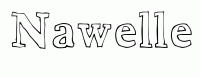 Dessin a colorier du prenom Nawelle