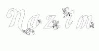 Dessin a colorier du prenom Nazim