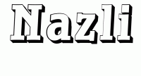 Dessin a colorier du prenom Nazli