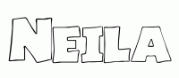 Dessin a colorier du prenom Neila