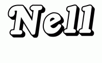 Dessin a colorier du prenom Nell
