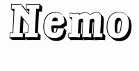 Dessin a colorier du prenom Nemo