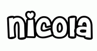 Dessin a colorier du prenom Nicola