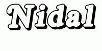 Dessin a colorier du prenom Nidal