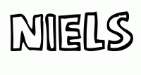 Dessin a colorier du prenom Niels