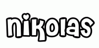 Dessin a colorier du prenom Nikolas