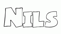 Dessin a colorier du prenom Nils