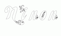 Dessin a colorier du prenom Ninon