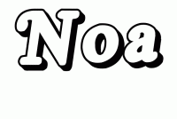 Dessin a colorier du prenom Noa