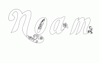 Dessin a colorier du prenom Noam