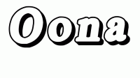 Dessin a colorier du prenom Oona
