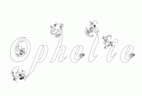 Dessin a colorier du prenom Ophelie