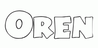 Dessin a colorier du prenom Oren