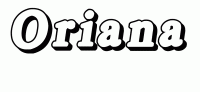 Dessin a colorier du prenom Oriana