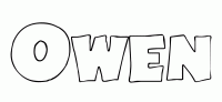 Dessin a colorier du prenom Owen