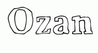 Dessin a colorier du prenom Ozan