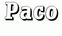Dessin a colorier du prenom Paco