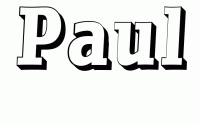 Dessin a colorier du prenom Paul