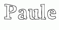 Dessin a colorier du prenom Paule