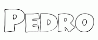 Dessin a colorier du prenom Pedro