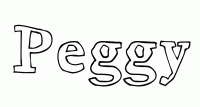 Dessin a colorier du prenom Peggy