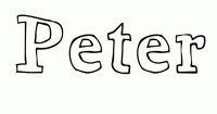 Dessin a colorier du prenom Peter