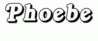 Dessin a colorier du prenom Phoebe