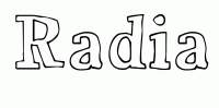 Dessin a colorier du prenom Radia
