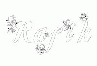 Dessin a colorier du prenom Rafik