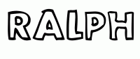 Dessin a colorier du prenom Ralph