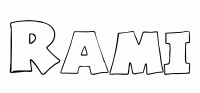 Dessin a colorier du prenom Rami
