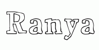 Dessin a colorier du prenom Ranya