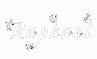 Dessin a colorier du prenom Raphael