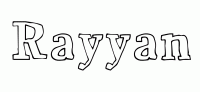 Dessin a colorier du prenom Rayyan