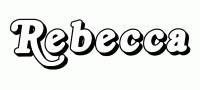 Dessin a colorier du prenom Rebecca