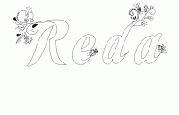 Dessin a colorier du prenom Reda