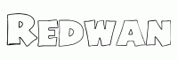 Dessin a colorier du prenom Redwan